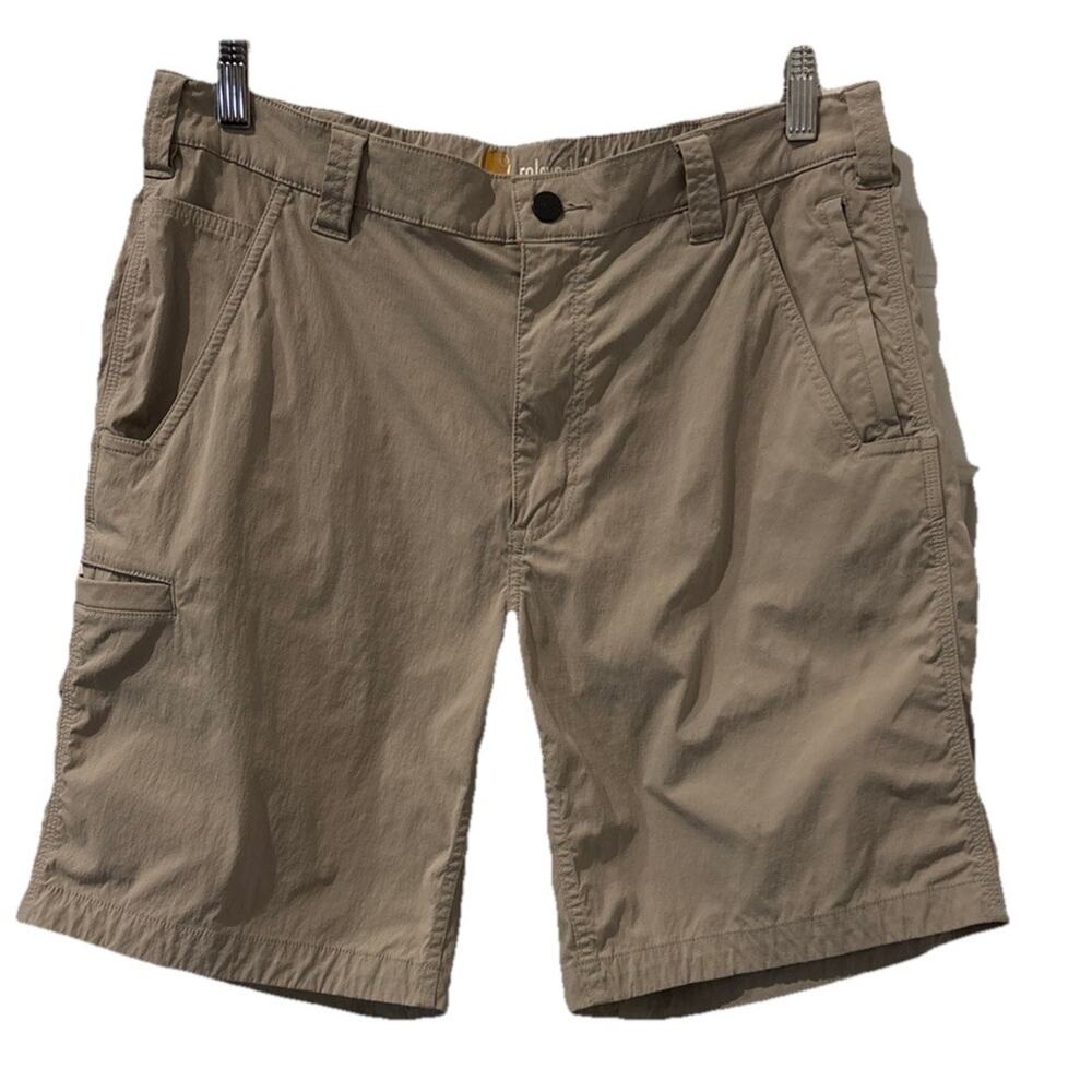 Carhartt Mens Relaxed Fit Work Shorts Tan Size 34 Utility BS198-M